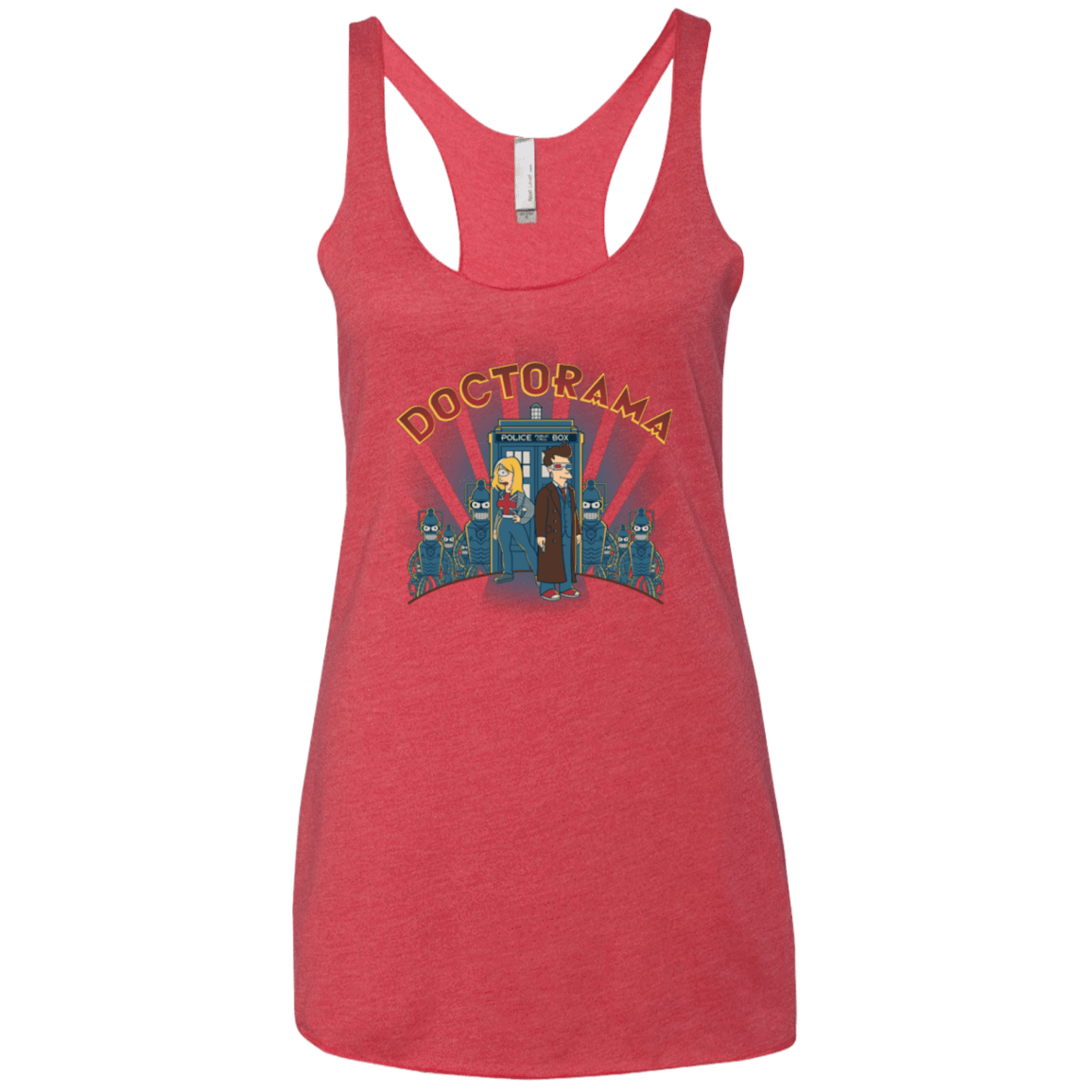 T-Shirts Vintage Red / X-Small DOCTORAMA (2) Women's Triblend Racerback Tank