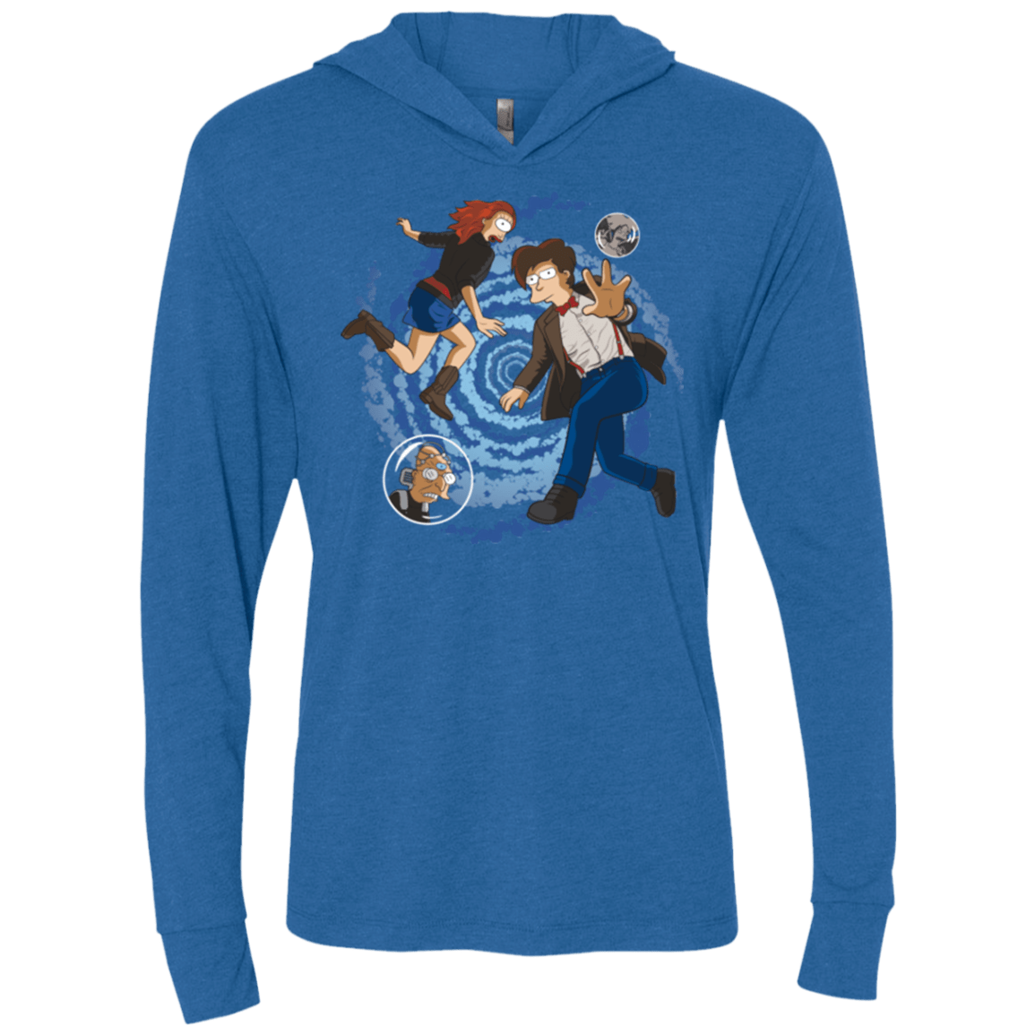 T-Shirts Vintage Royal / X-Small Doctorama Returns Triblend Long Sleeve Hoodie Tee