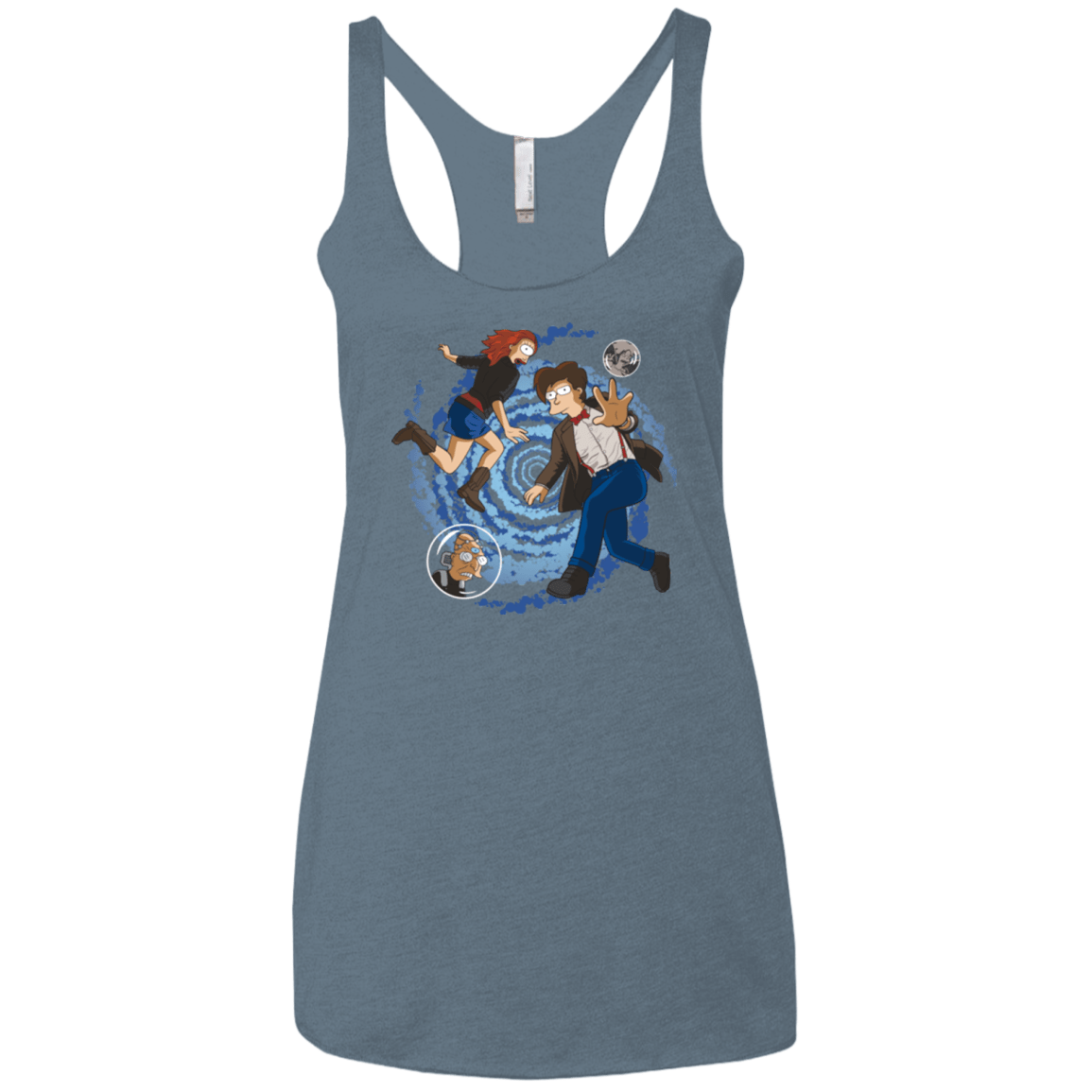 T-Shirts Indigo / X-Small Doctorama Returns Women's Triblend Racerback Tank