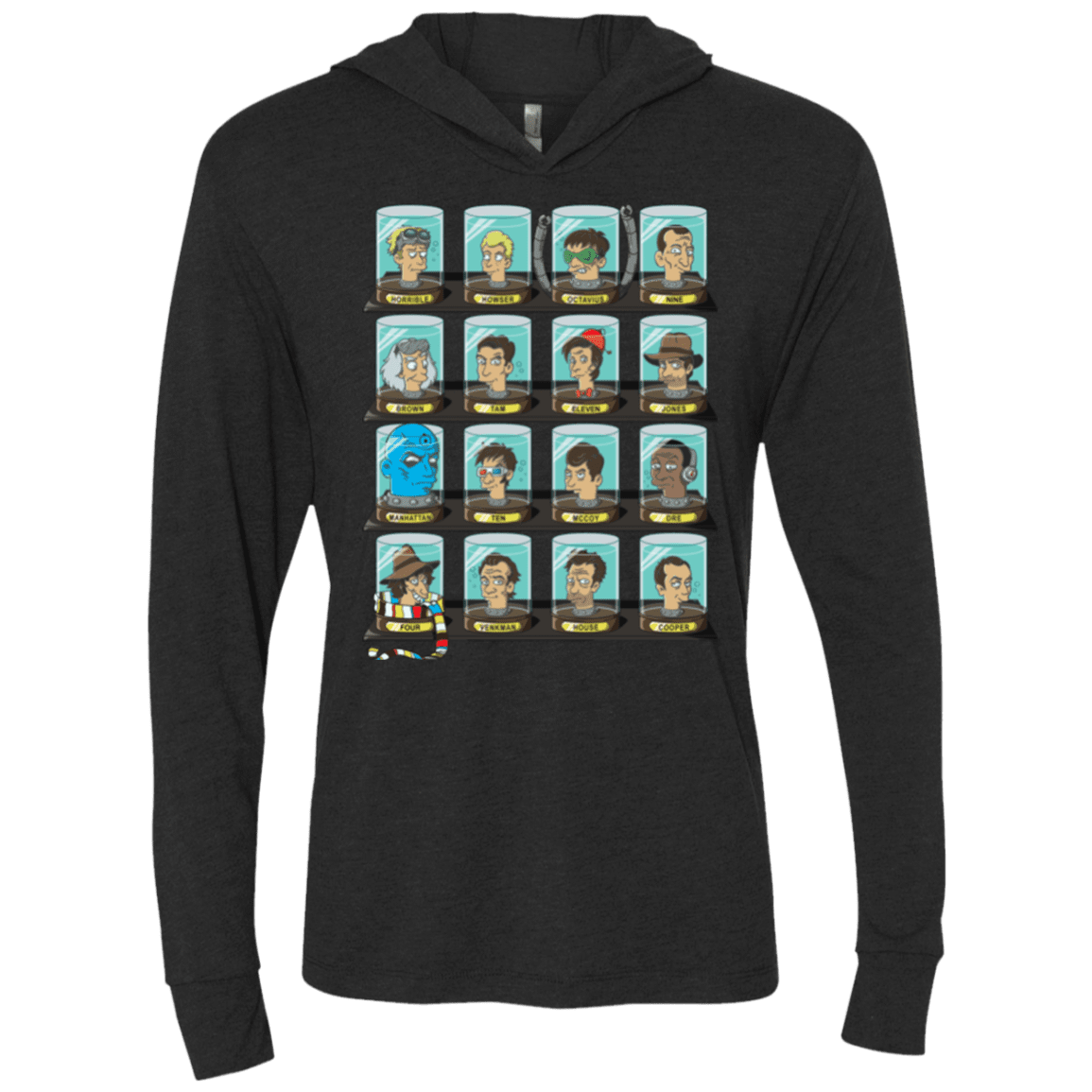 T-Shirts Vintage Black / X-Small Doctorama Triblend Long Sleeve Hoodie Tee