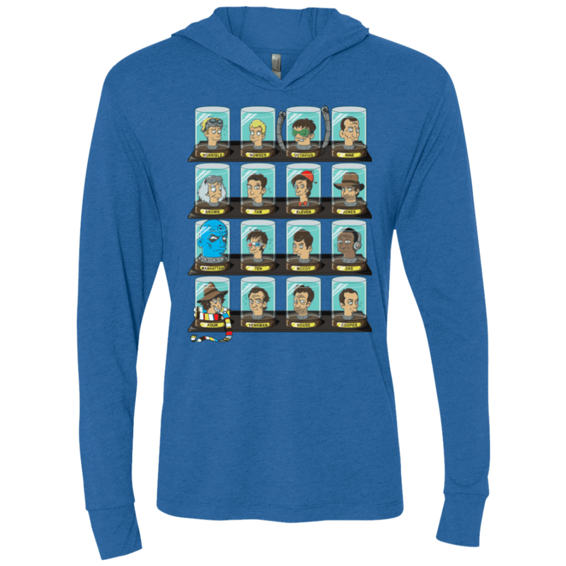 T-Shirts Vintage Royal / X-Small Doctorama Triblend Long Sleeve Hoodie Tee