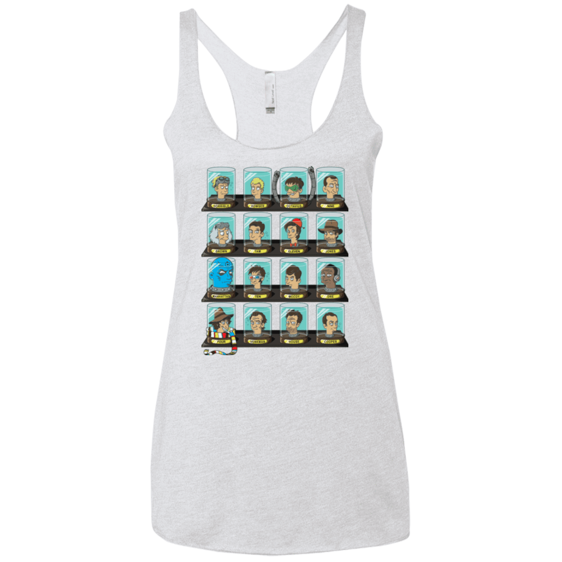 T-Shirts Heather White / X-Small Doctorama Women's Triblend Racerback Tank