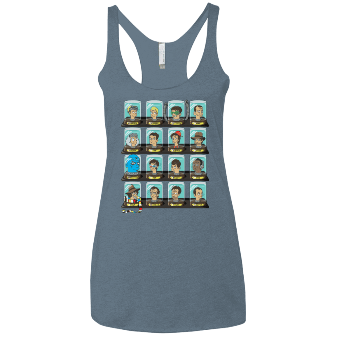 T-Shirts Indigo / X-Small Doctorama Women's Triblend Racerback Tank