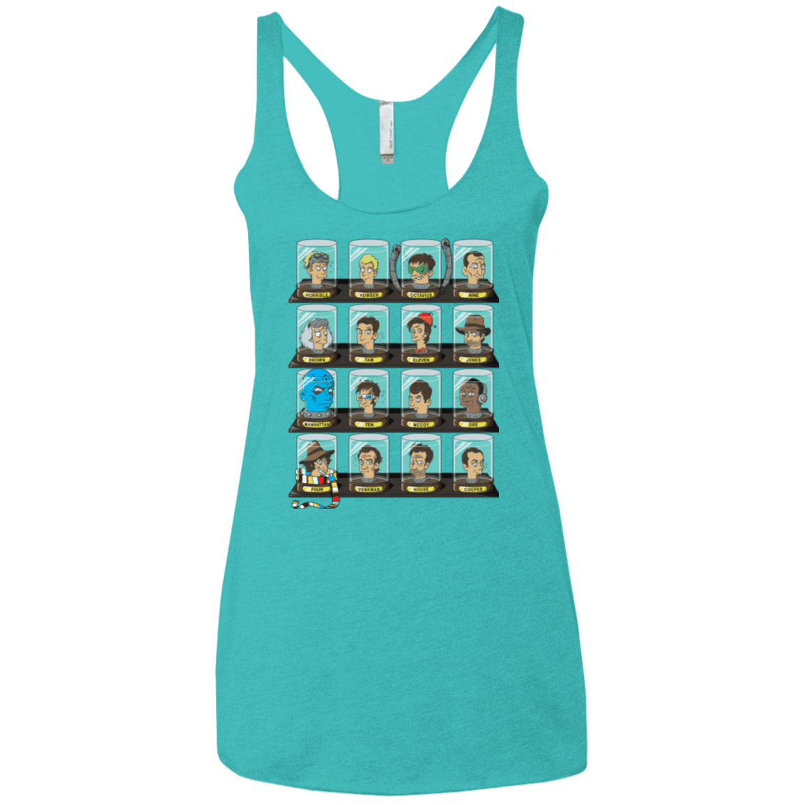 T-Shirts Tahiti Blue / X-Small Doctorama Women's Triblend Racerback Tank