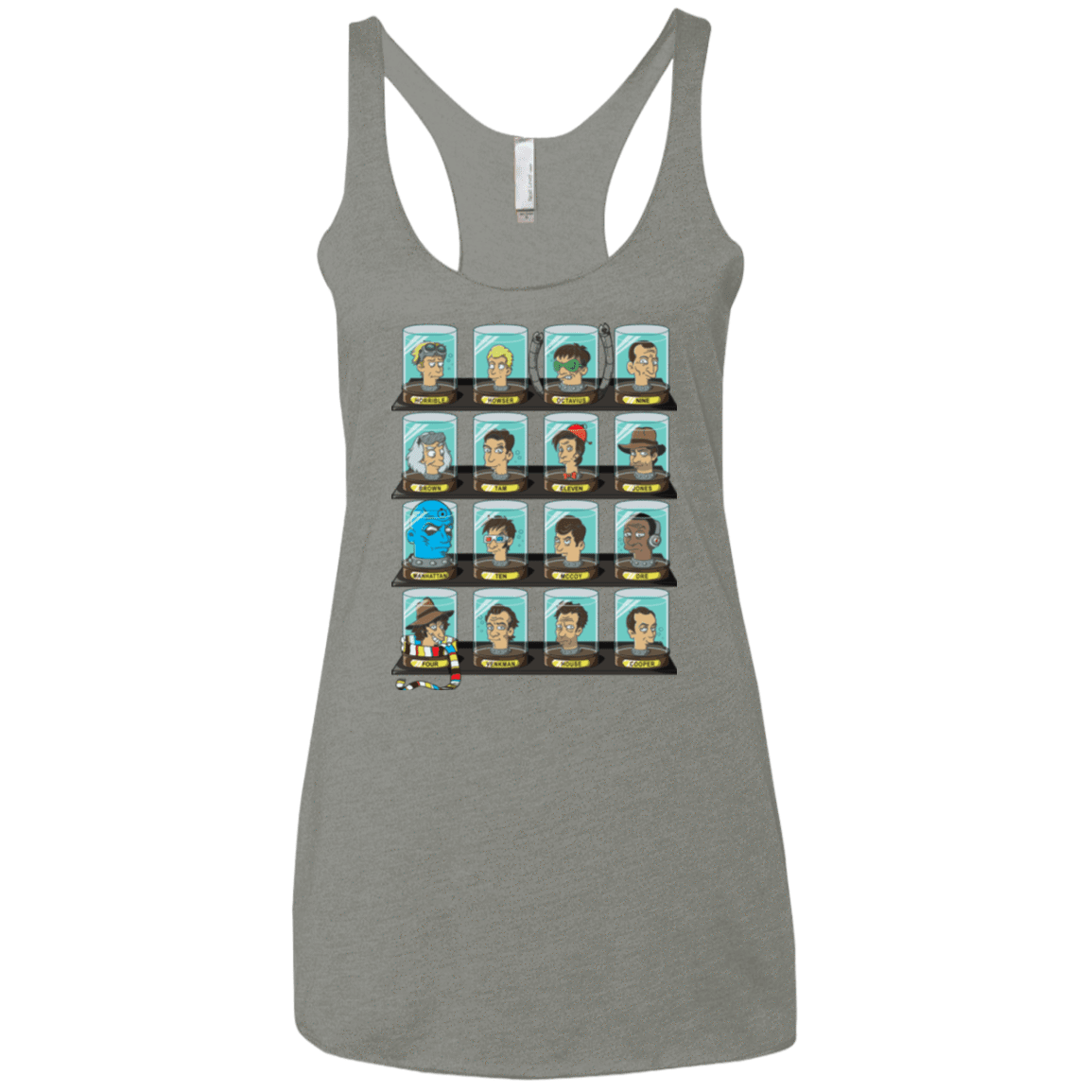 T-Shirts Venetian Grey / X-Small Doctorama Women's Triblend Racerback Tank