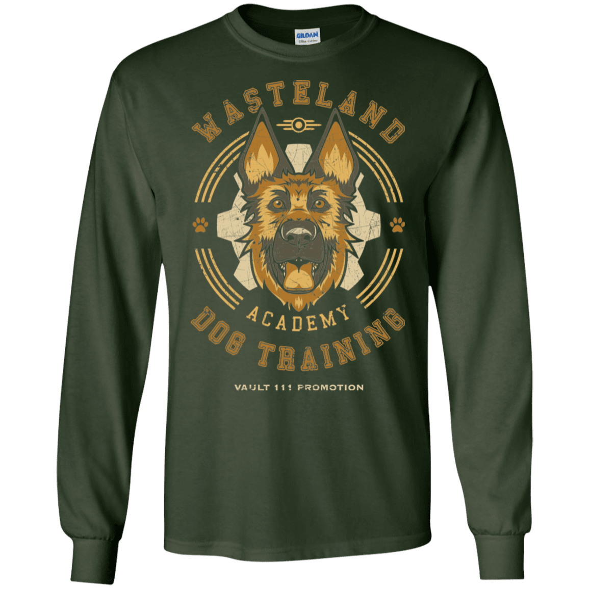 T-Shirts Forest Green / S Dogmeat Training Academy Men's Long Sleeve T-Shirt