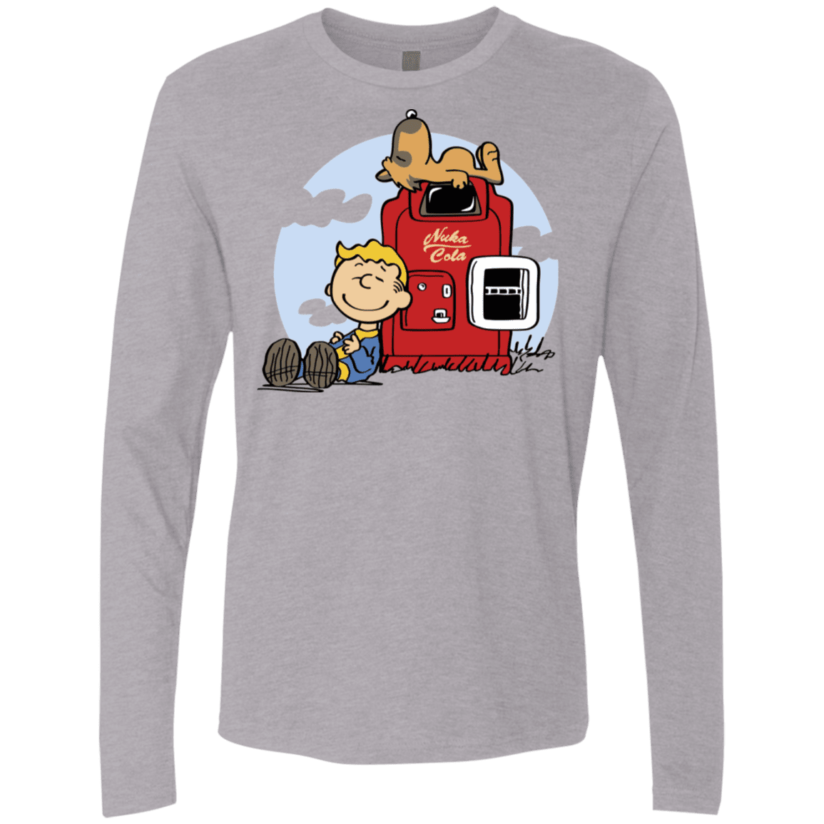T-Shirts Heather Grey / S Dogmuts Men's Premium Long Sleeve