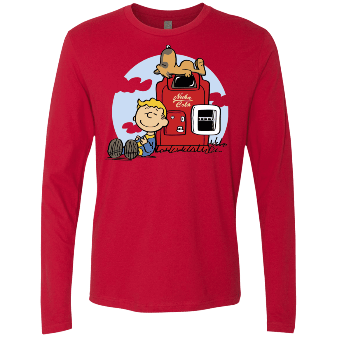 T-Shirts Red / S Dogmuts Men's Premium Long Sleeve