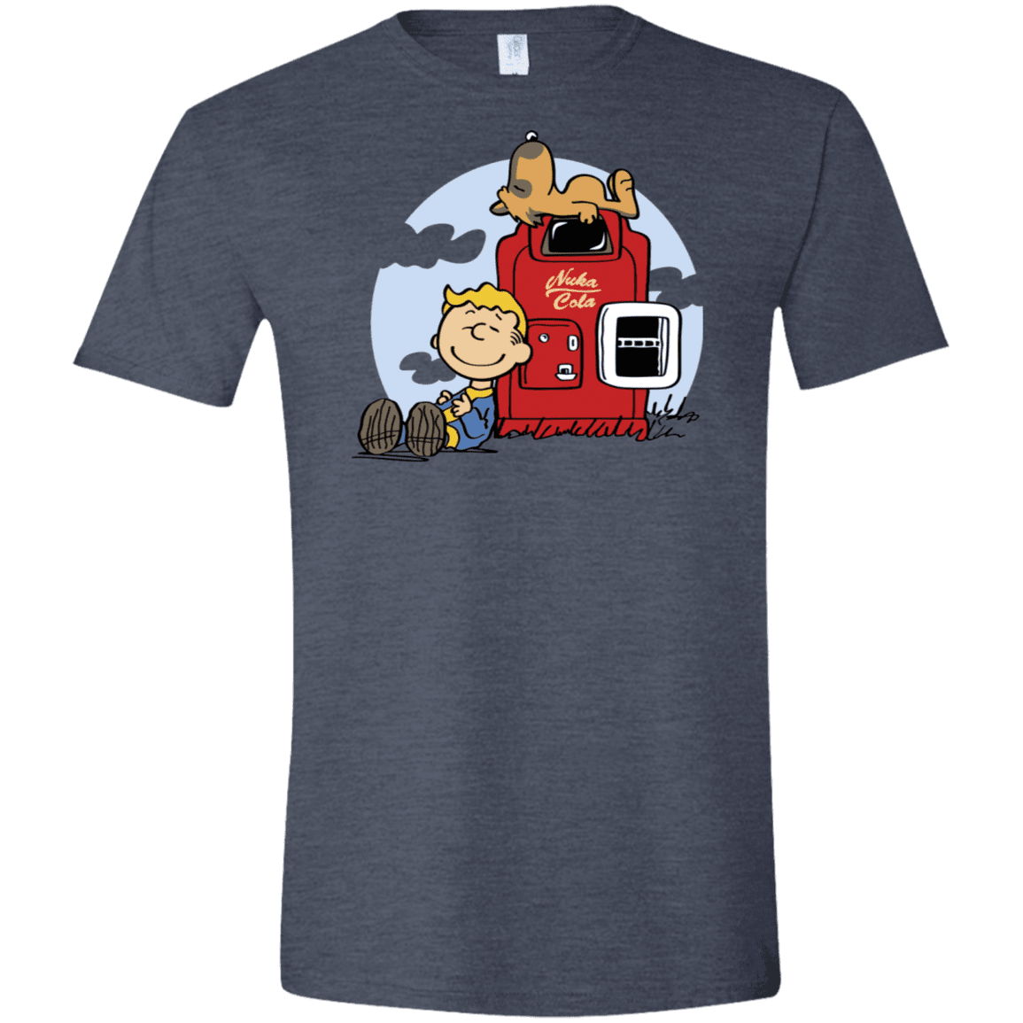 T-Shirts Heather Navy / S Dogmuts Men's Semi-Fitted Softstyle