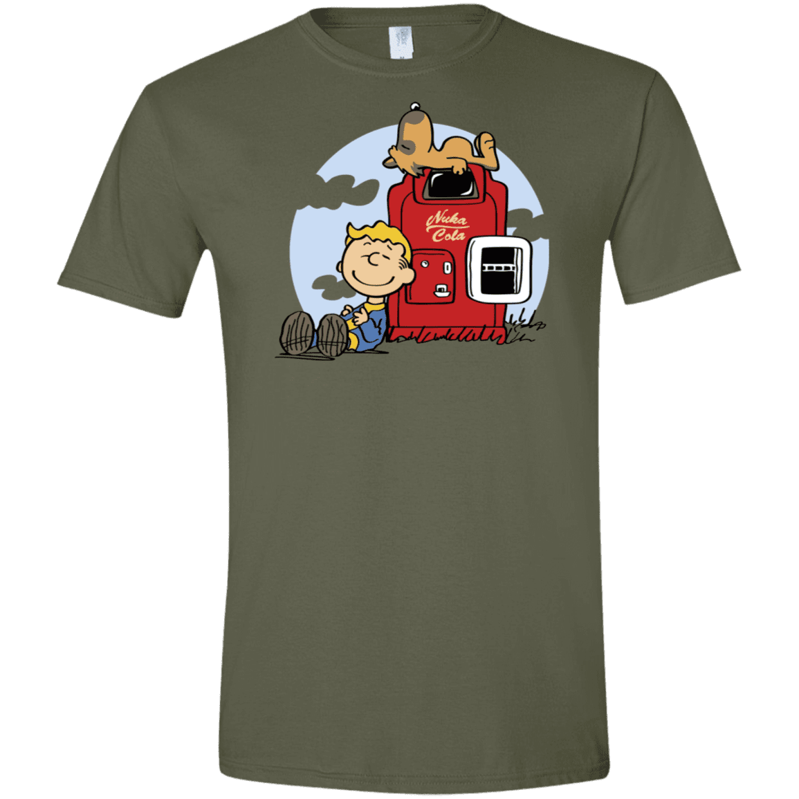 T-Shirts Military Green / S Dogmuts Men's Semi-Fitted Softstyle