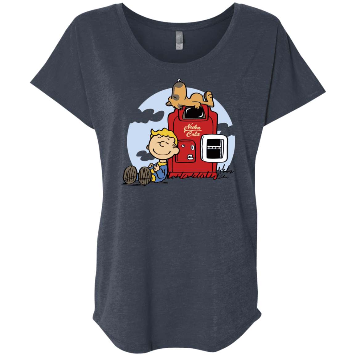 T-Shirts Vintage Navy / X-Small Dogmuts Triblend Dolman Sleeve