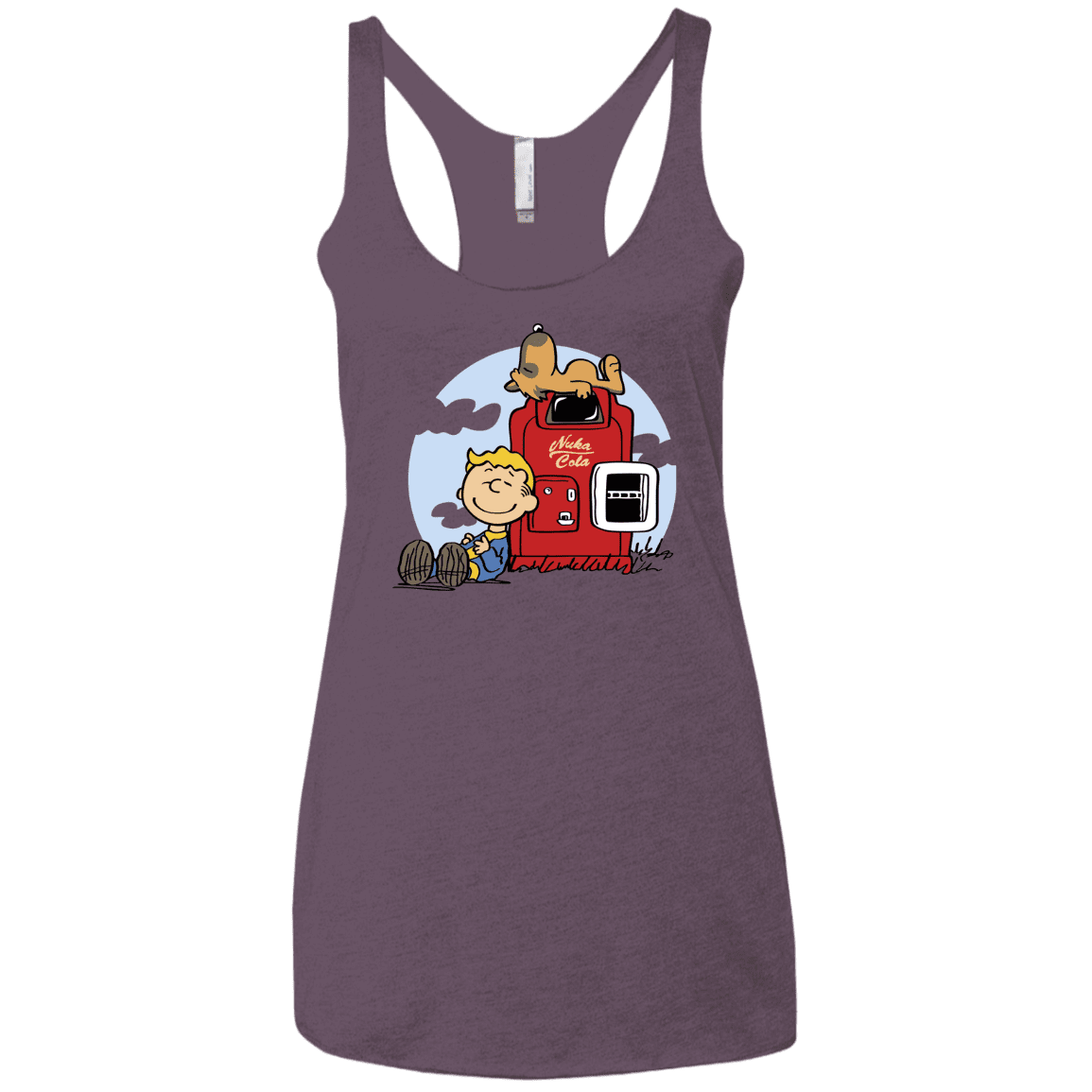 T-Shirts Vintage Purple / X-Small Dogmuts Women's Triblend Racerback Tank