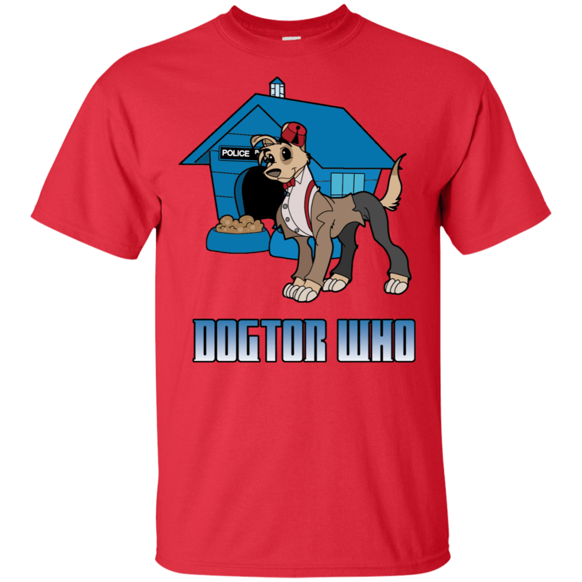 T-Shirts Red / S Dogtor Who T-Shirt