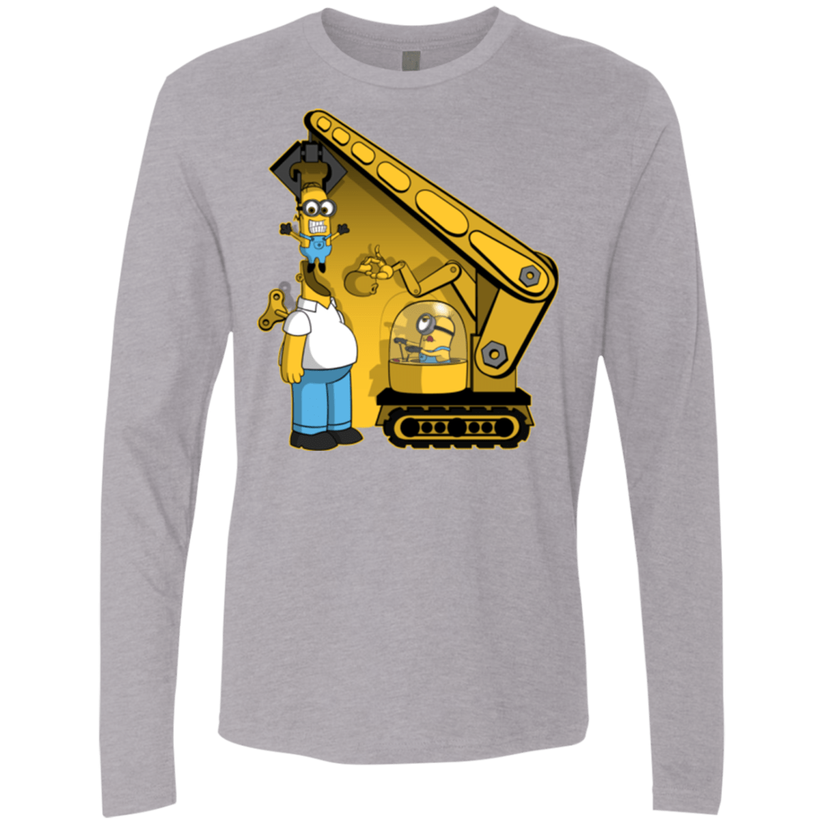 T-Shirts Heather Grey / Small Doh Minion Men's Premium Long Sleeve