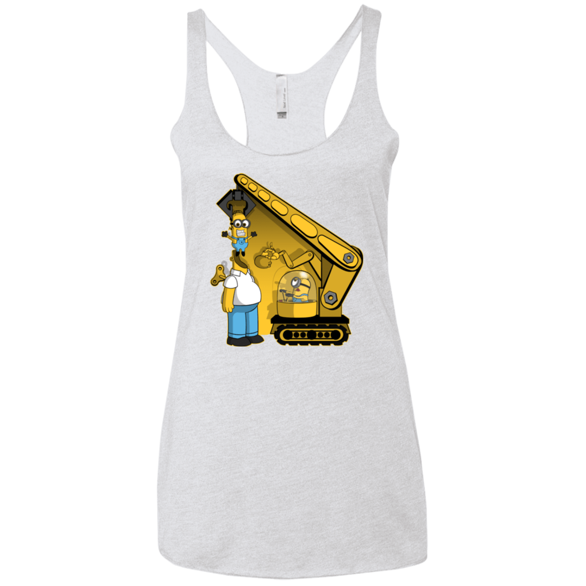 T-Shirts Heather White / X-Small Doh Minion Women's Triblend Racerback Tank