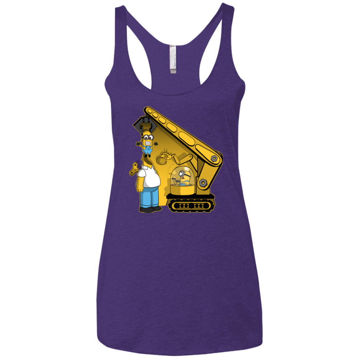 T-Shirts Purple / X-Small Doh Minion Women's Triblend Racerback Tank