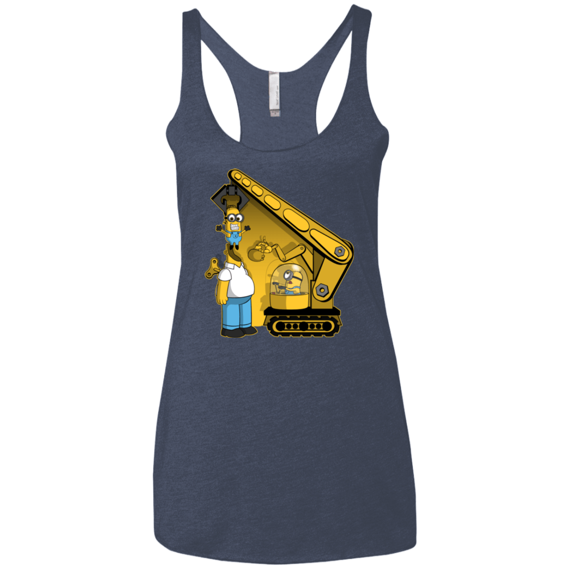 T-Shirts Vintage Navy / X-Small Doh Minion Women's Triblend Racerback Tank