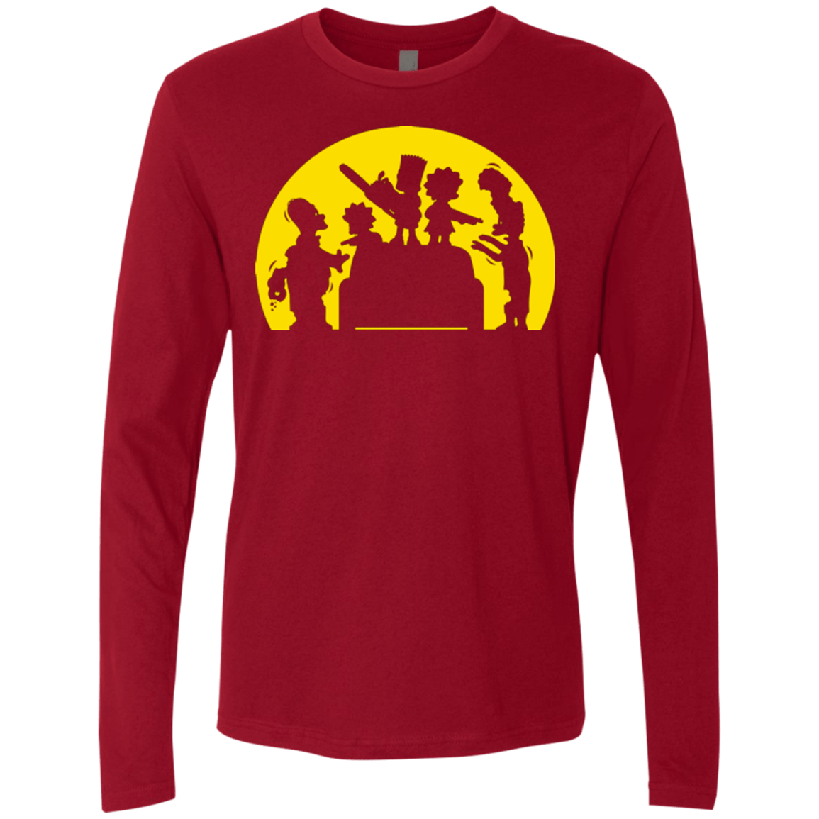T-Shirts Cardinal / S Doh Zombies Men's Premium Long Sleeve