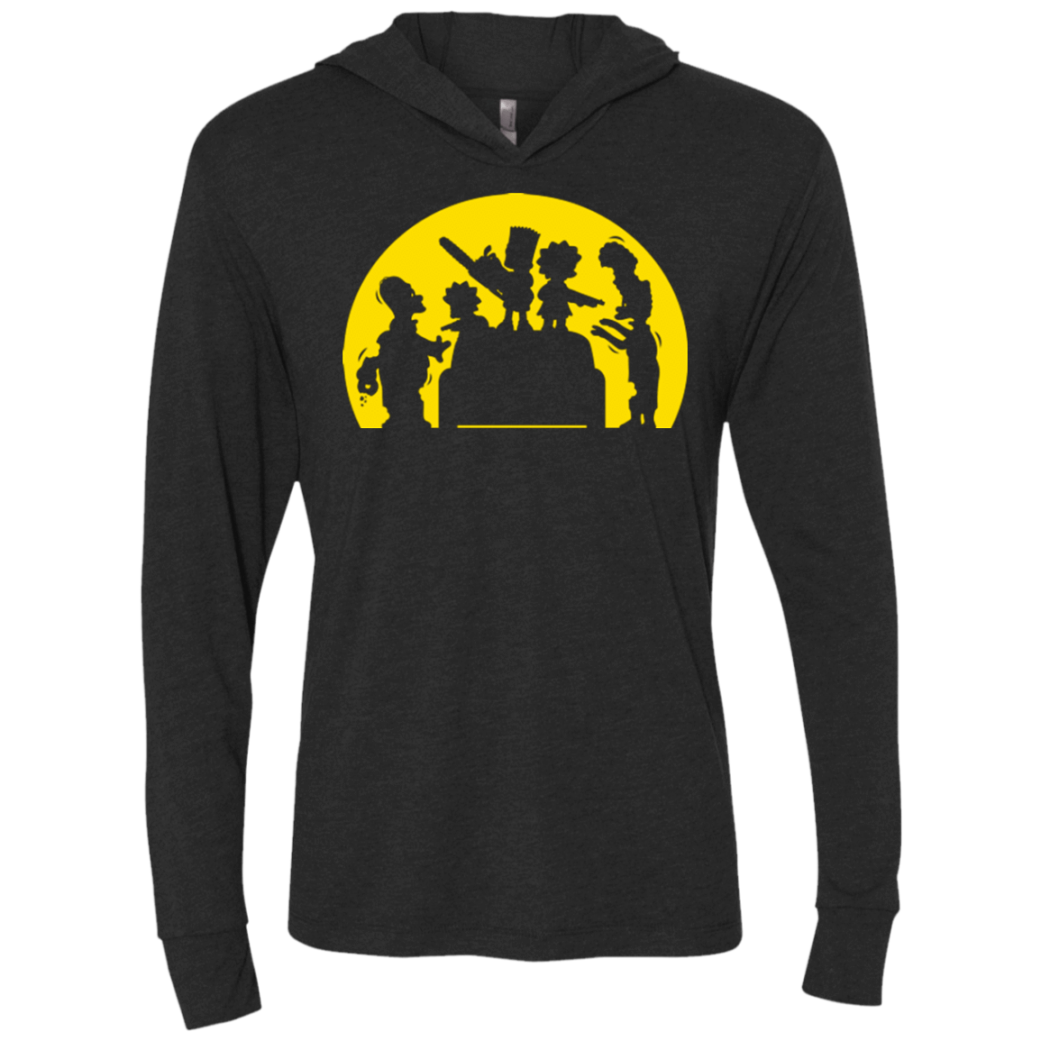 T-Shirts Vintage Black / X-Small Doh Zombies Triblend Long Sleeve Hoodie Tee