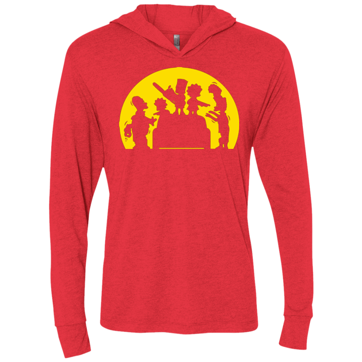 T-Shirts Vintage Red / X-Small Doh Zombies Triblend Long Sleeve Hoodie Tee