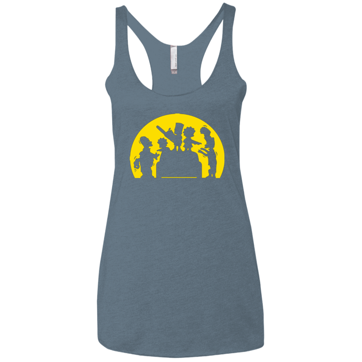 T-Shirts Indigo / X-Small Doh Zombies Women's Triblend Racerback Tank