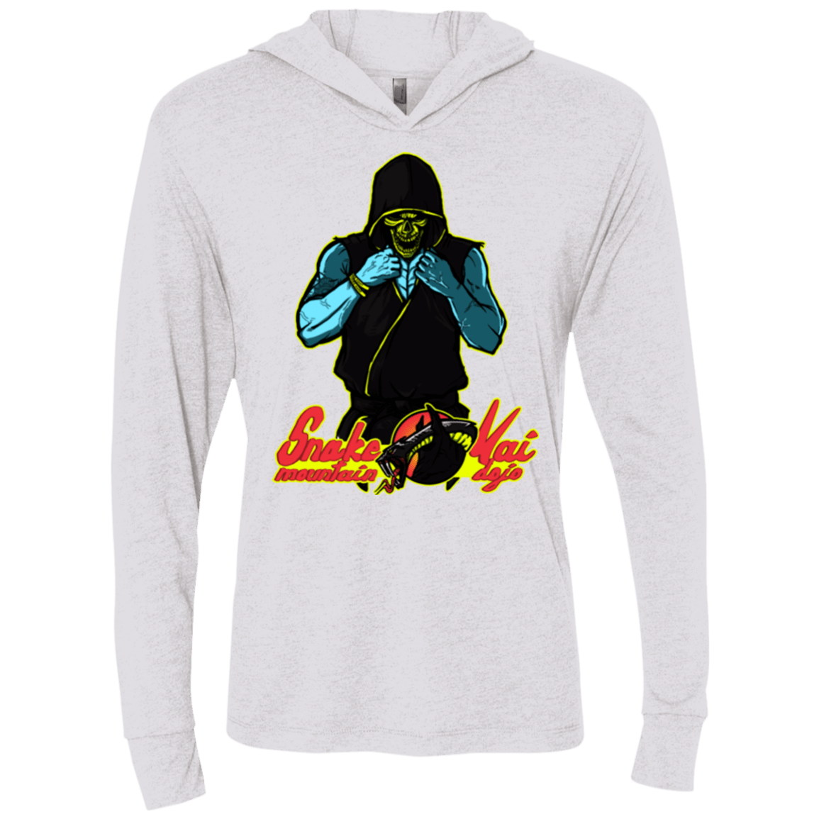 T-Shirts Heather White / X-Small Dojo Master Triblend Long Sleeve Hoodie Tee