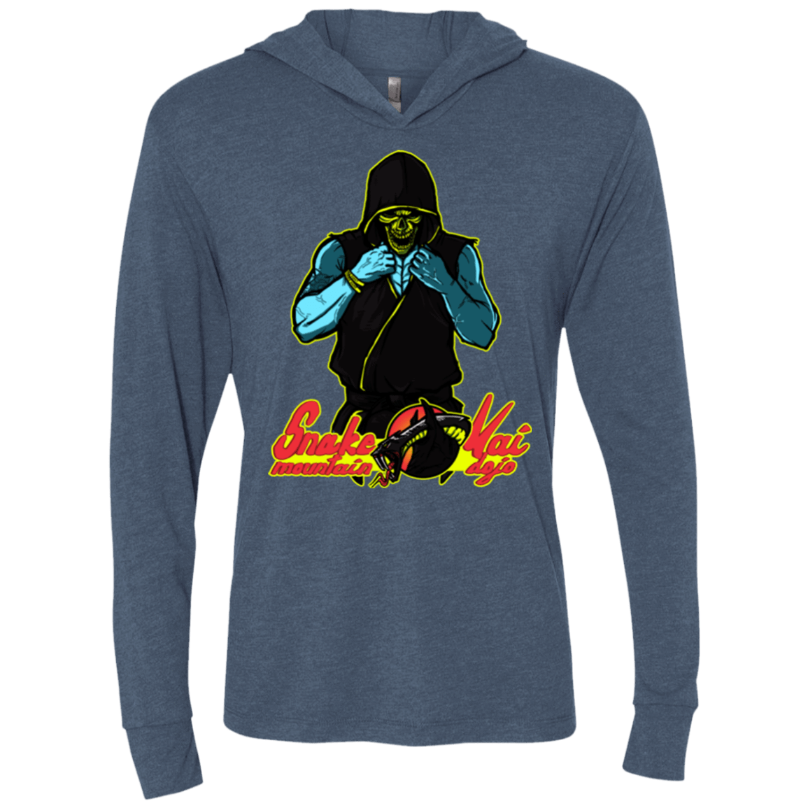 T-Shirts Indigo / X-Small Dojo Master Triblend Long Sleeve Hoodie Tee