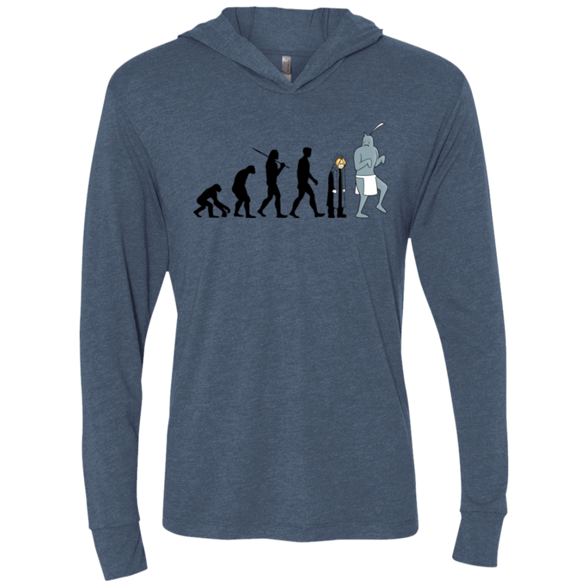 T-Shirts Indigo / X-Small Don't Call Me Shorty Triblend Long Sleeve Hoodie Tee