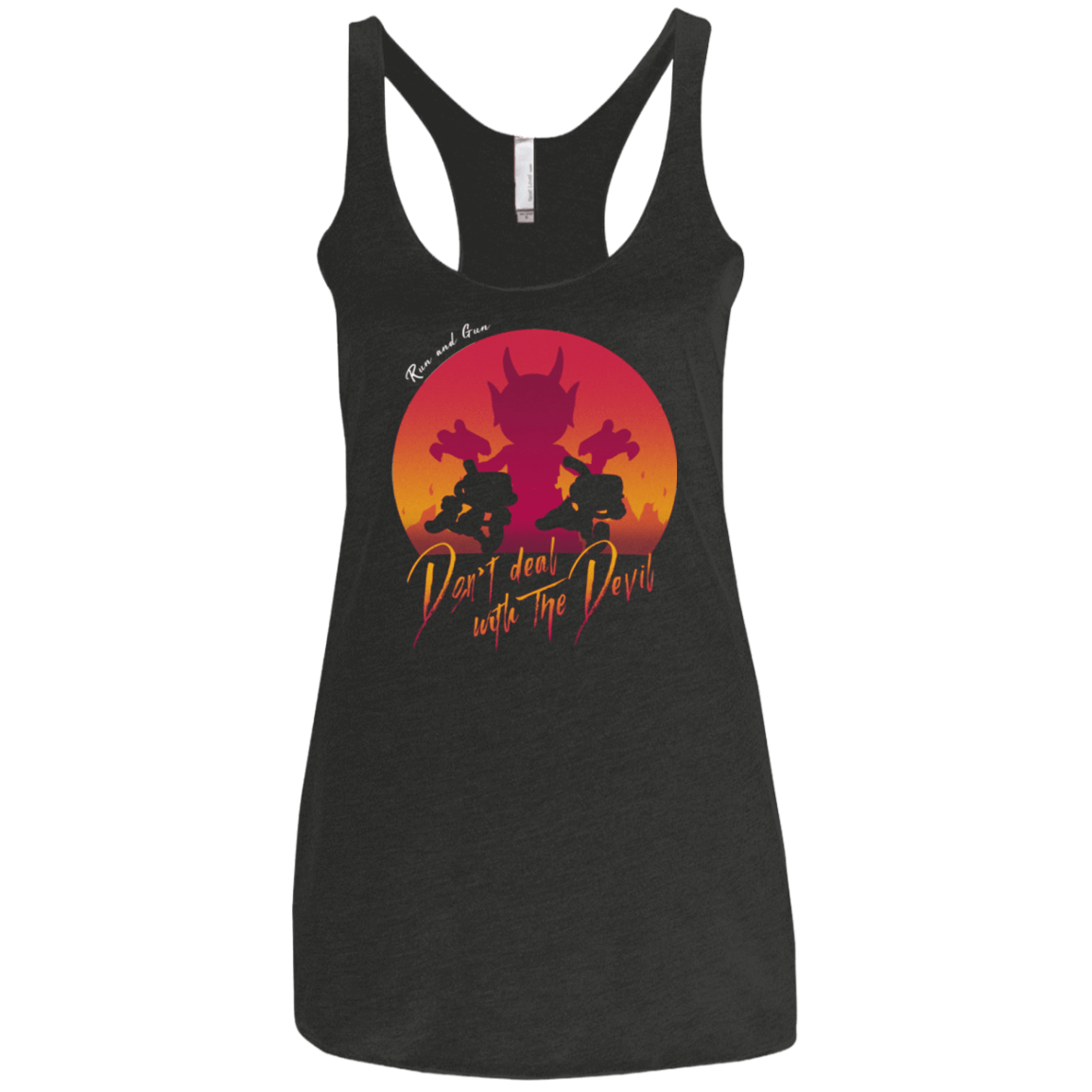 T-Shirts Vintage Black / X-Small Don't deal with the Devil Women's Triblend Racerback Tank