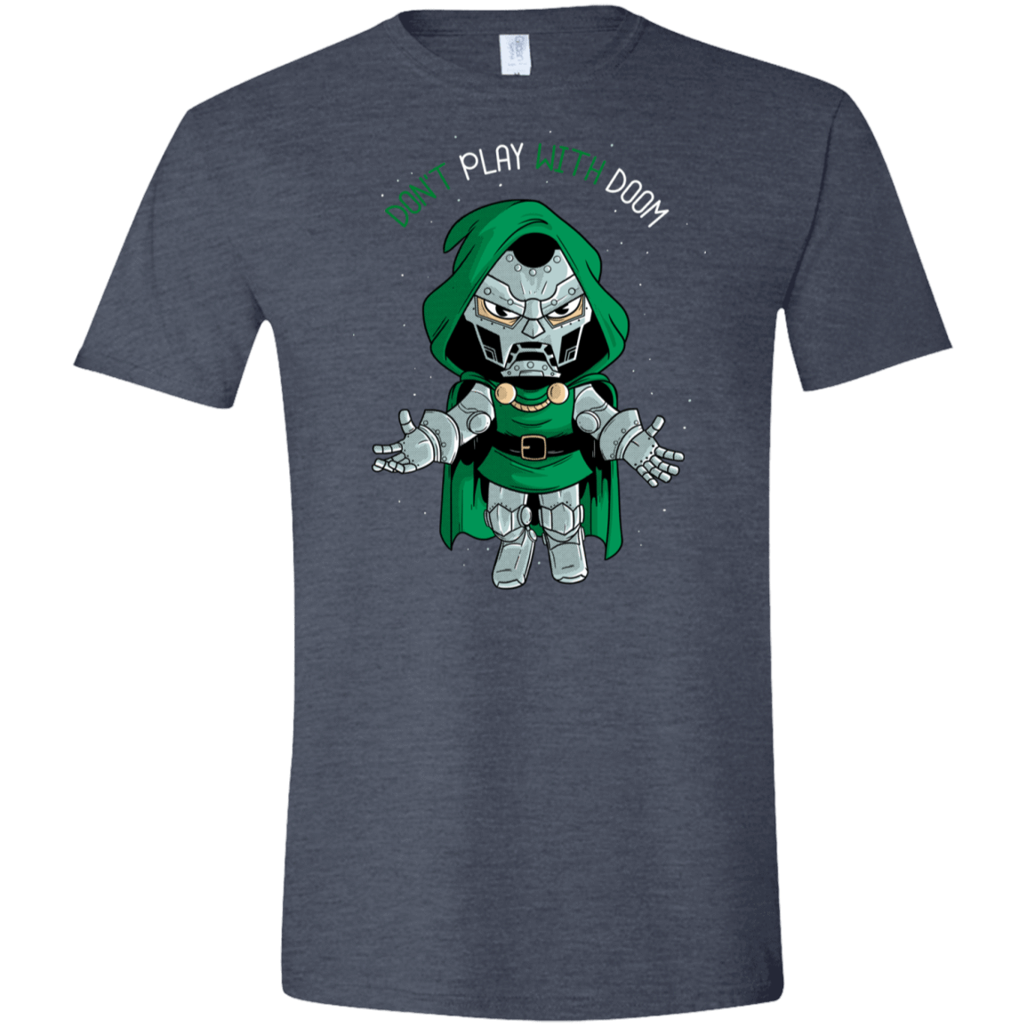 T-Shirts Heather Navy / S Don't Play With Doom Men's Semi-Fitted Softstyle