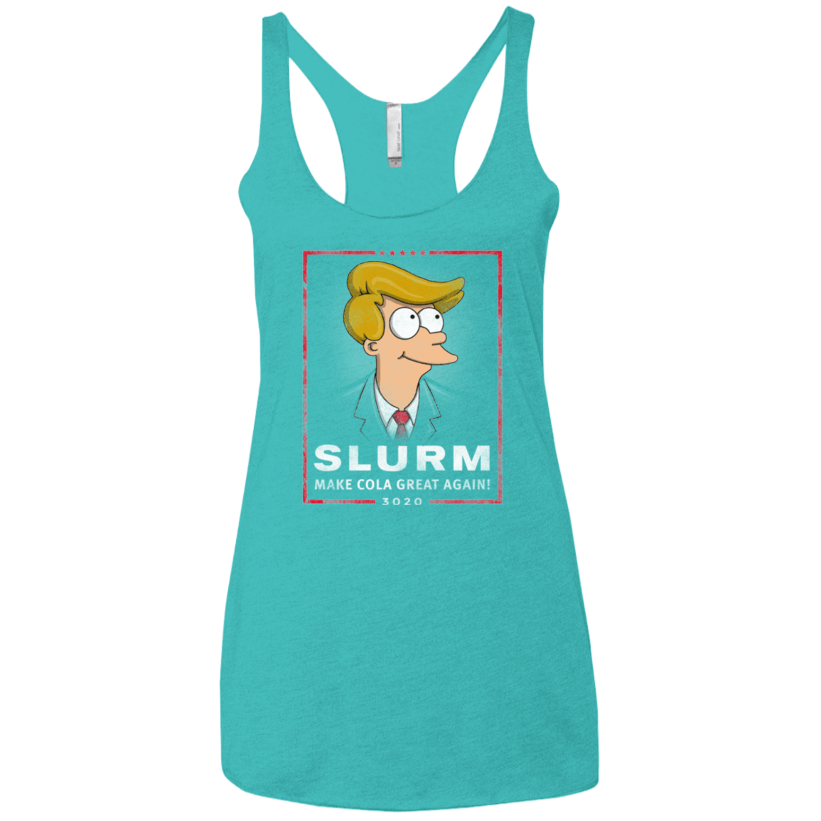 T-Shirts Tahiti Blue / X-Small Donald J Fry Elect Women's Triblend Racerback Tank