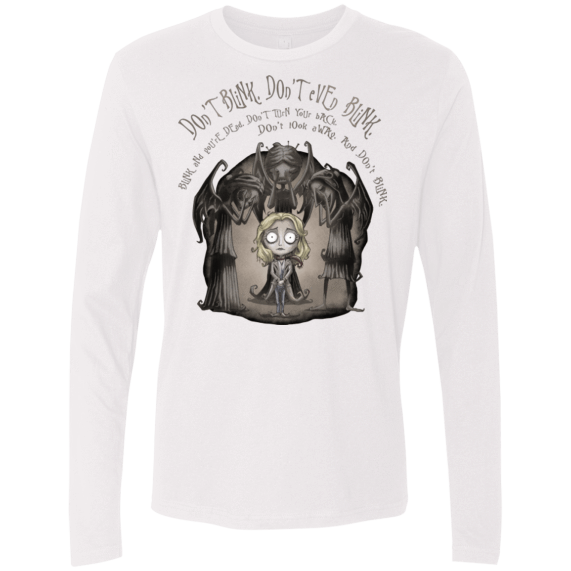 T-Shirts White / Small Dont Blink Men's Premium Long Sleeve