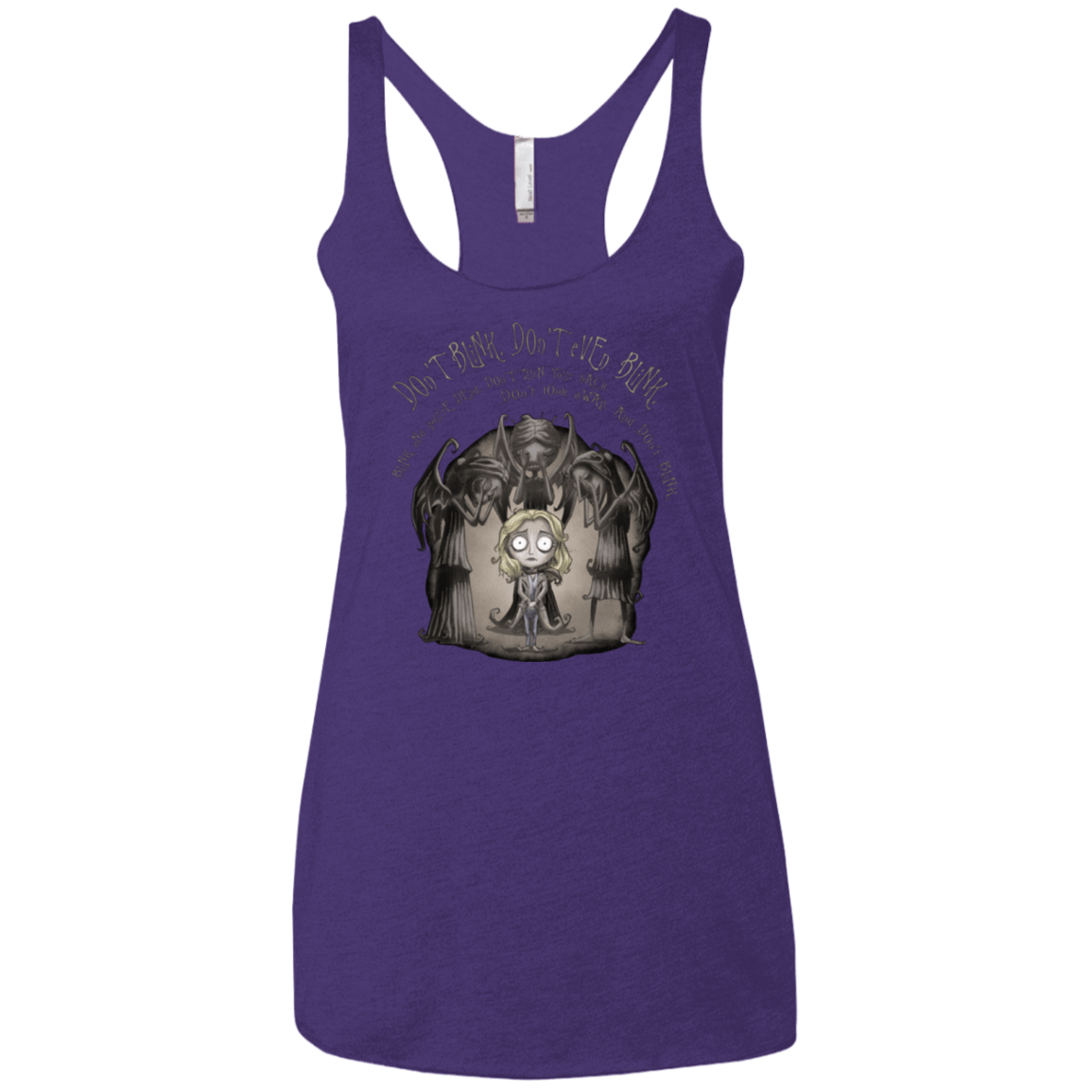 T-Shirts Purple / X-Small Dont Blink Women's Triblend Racerback Tank