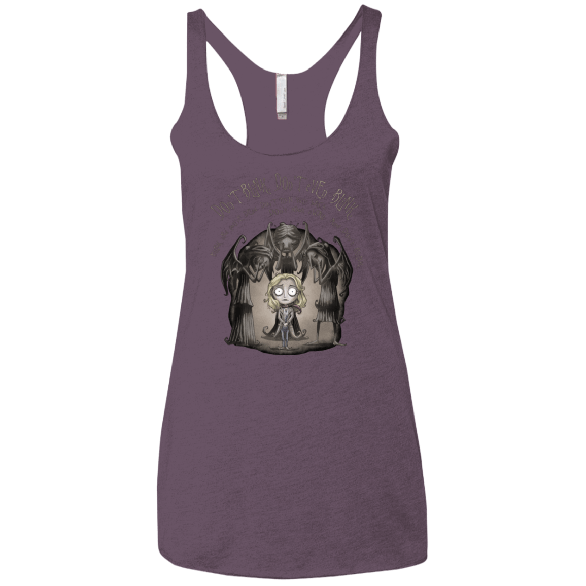 T-Shirts Vintage Purple / X-Small Dont Blink Women's Triblend Racerback Tank
