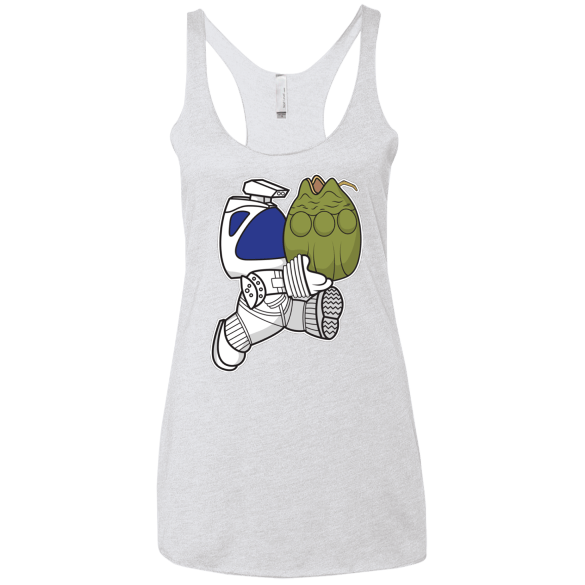 T-Shirts Heather White / X-Small Dont Drop The Egg Women's Triblend Racerback Tank