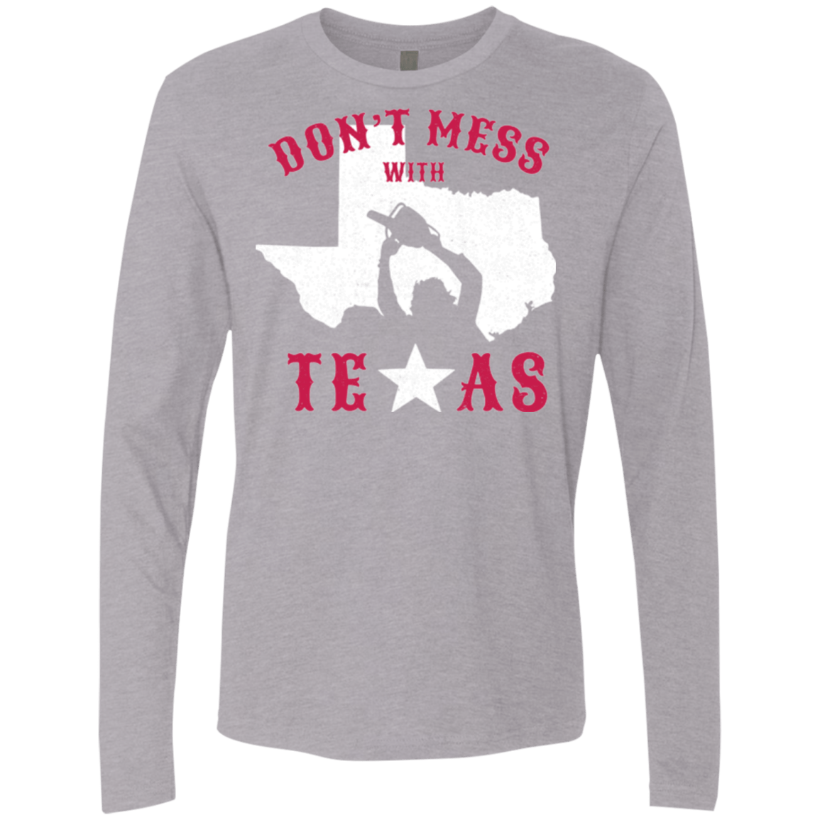 T-Shirts Heather Grey / Small Dont Mess With Texas Men's Premium Long Sleeve