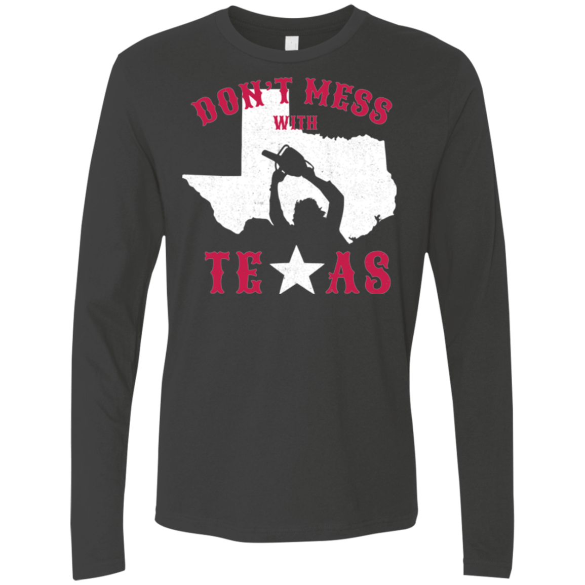 T-Shirts Heavy Metal / Small Dont Mess With Texas Men's Premium Long Sleeve