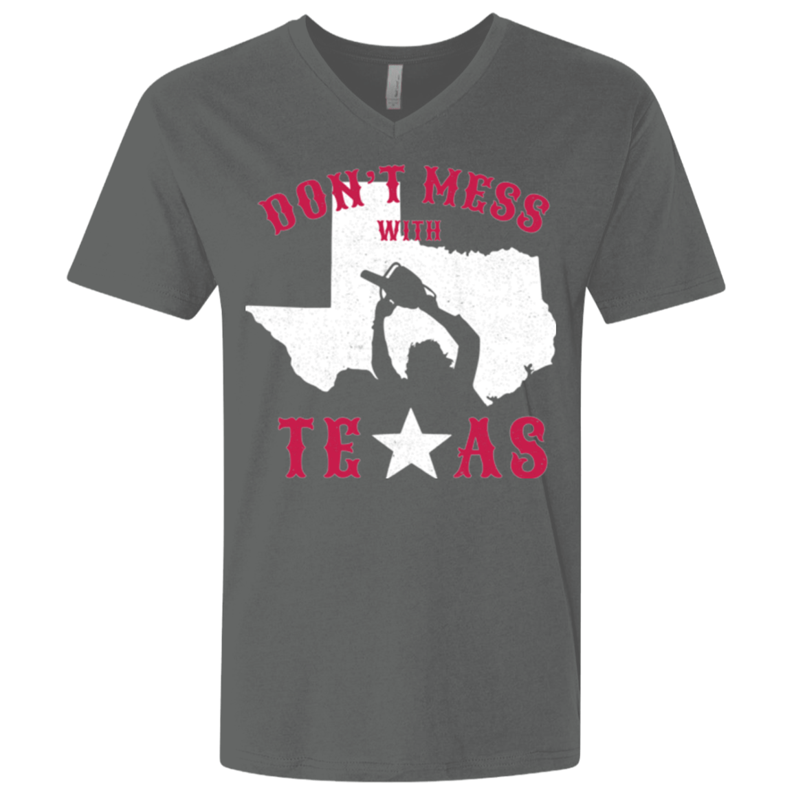 T-Shirts Heavy Metal / X-Small Dont Mess With Texas Men's Premium V-Neck
