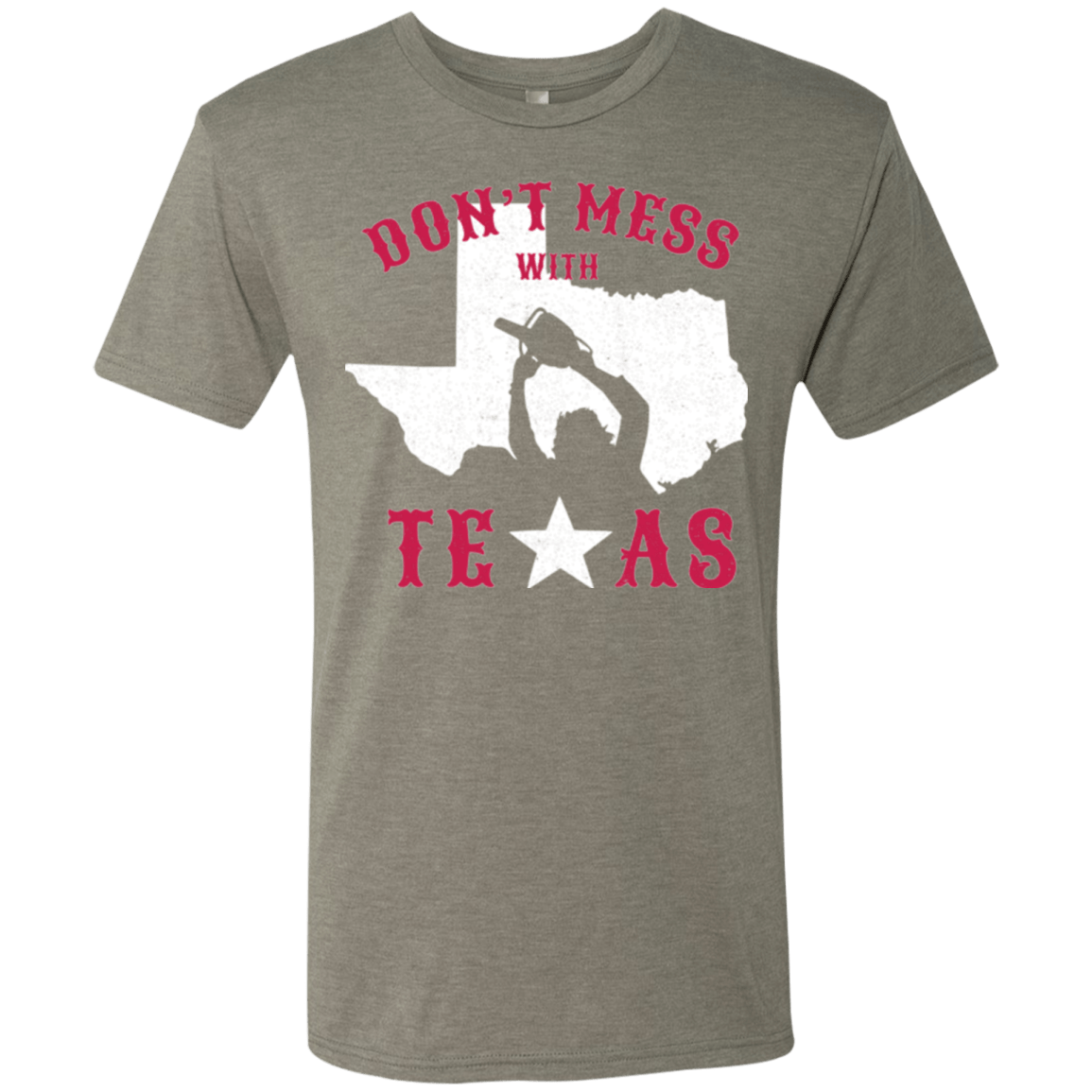 T-Shirts Venetian Grey / Small Dont Mess With Texas Men's Triblend T-Shirt