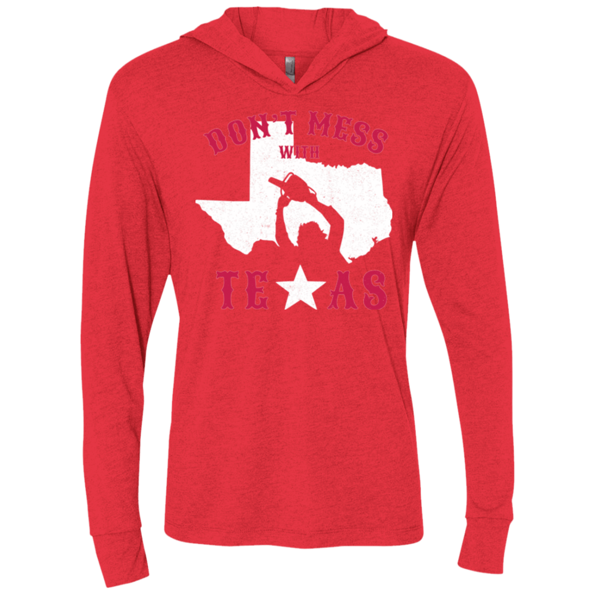 T-Shirts Vintage Red / X-Small Dont Mess With Texas Triblend Long Sleeve Hoodie Tee