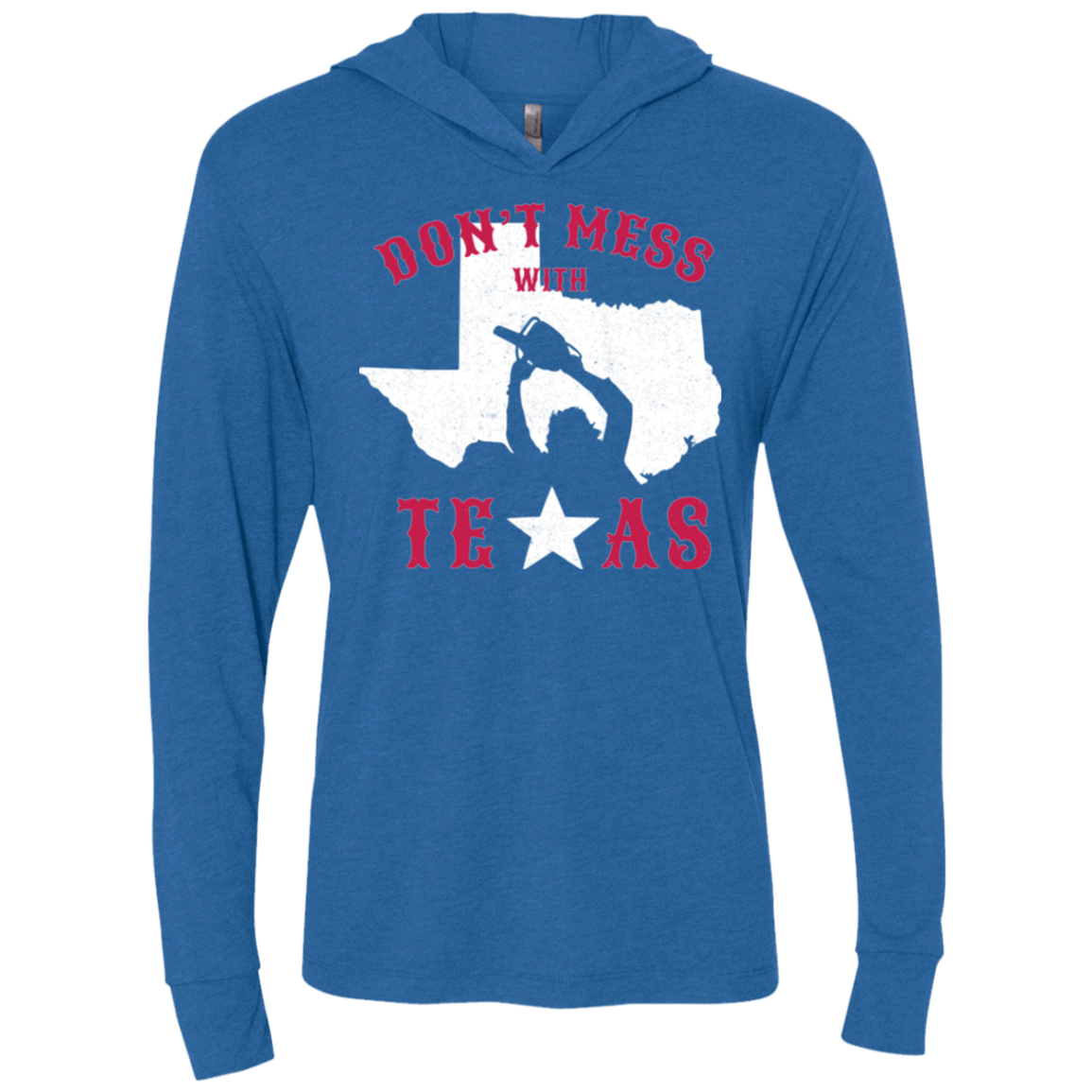 T-Shirts Vintage Royal / X-Small Dont Mess With Texas Triblend Long Sleeve Hoodie Tee