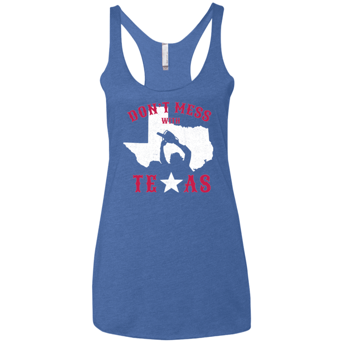 T-Shirts Vintage Royal / X-Small Dont Mess With Texas Women's Triblend Racerback Tank