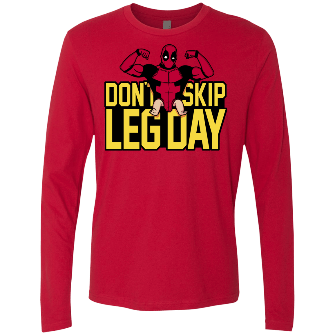 T-Shirts Red / S Dont Skip Leg Day Men's Premium Long Sleeve