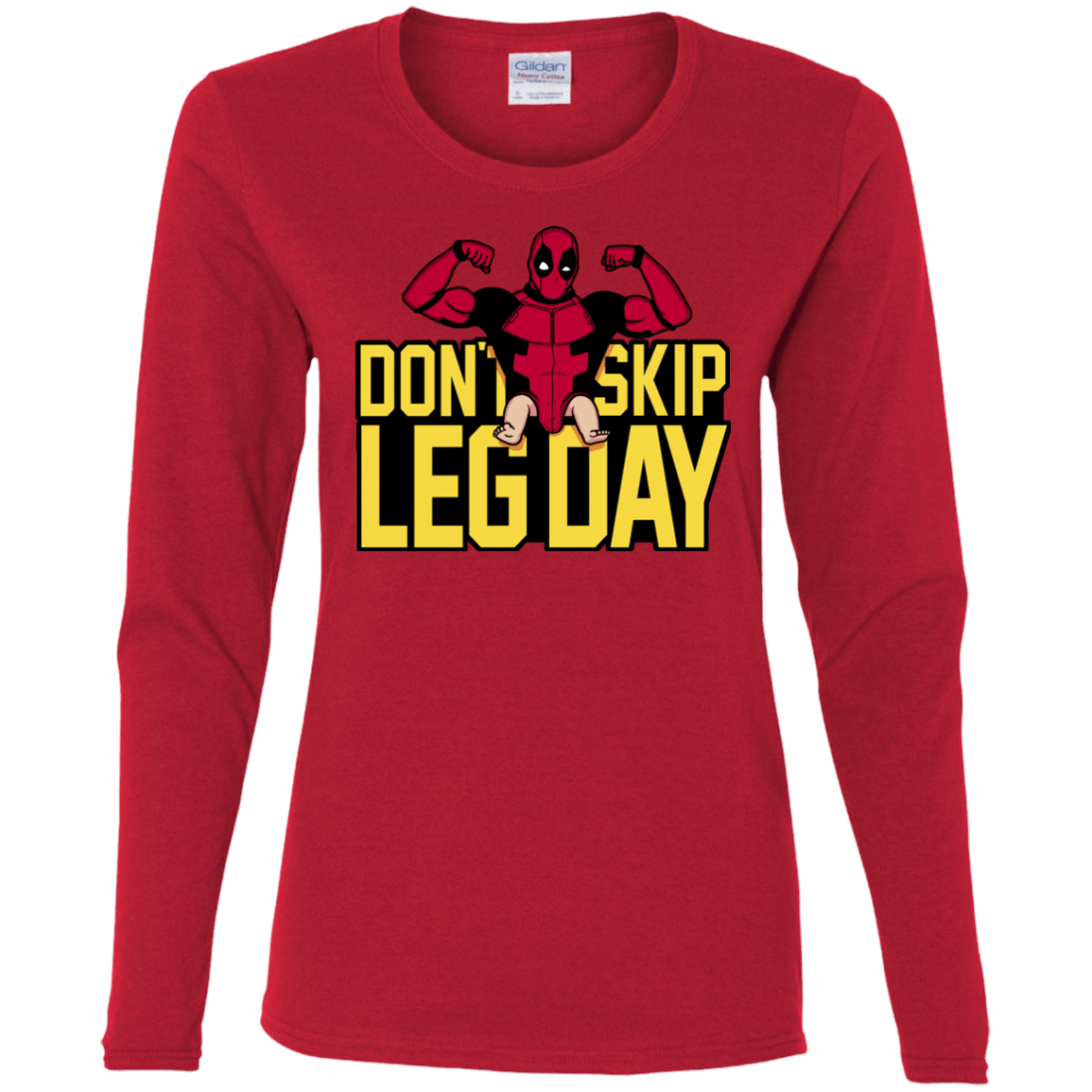 T-Shirts Red / S Dont Skip Leg Day Women's Long Sleeve T-Shirt