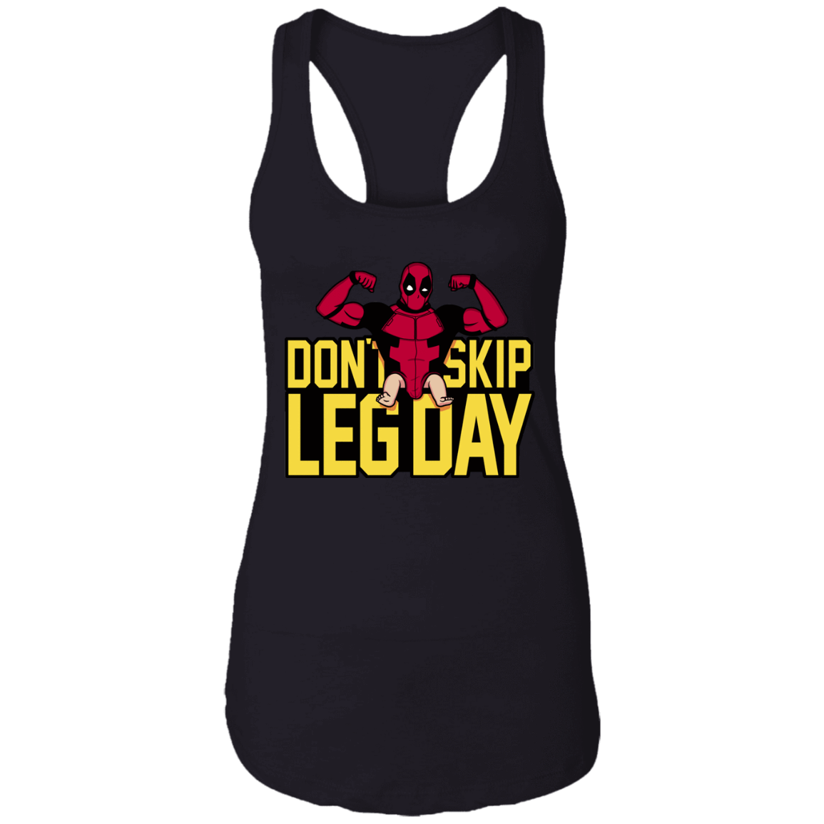 T-Shirts Black / X-Small Dont Skip Leg Day Women's Racerback Tank