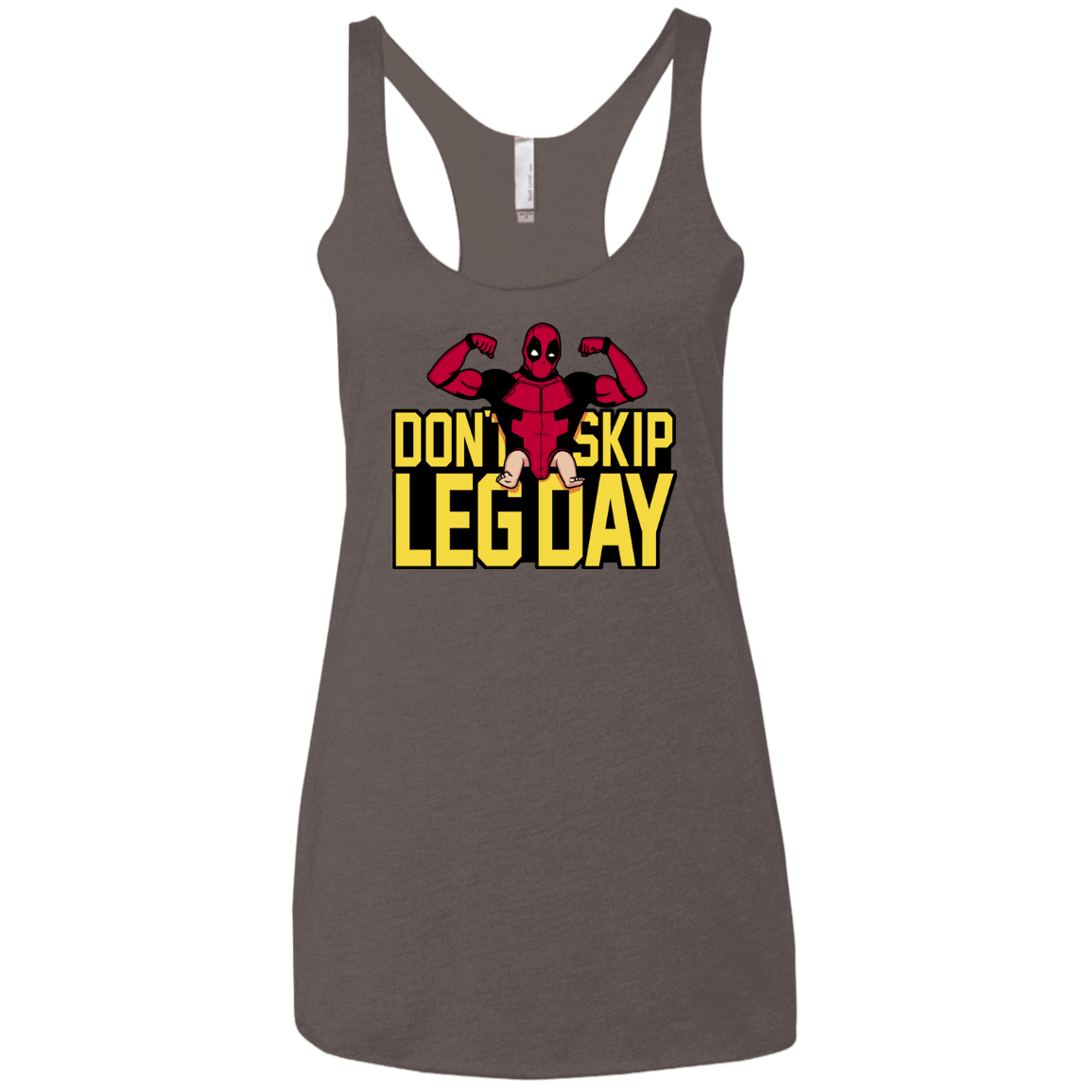 T-Shirts Macchiato / X-Small Dont Skip Leg Day Women's Triblend Racerback Tank