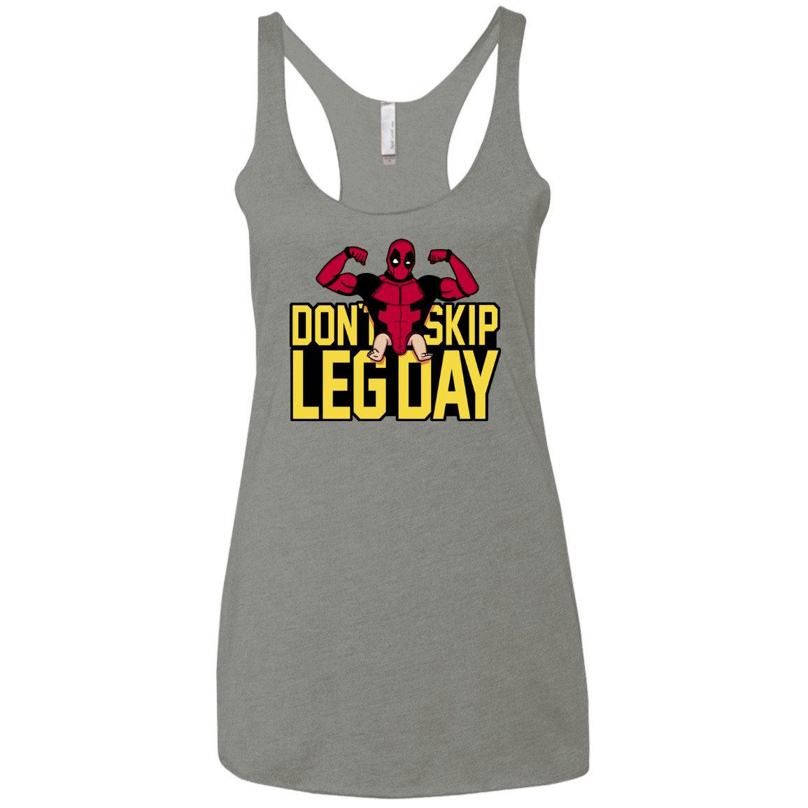 T-Shirts Venetian Grey / X-Small Dont Skip Leg Day Women's Triblend Racerback Tank