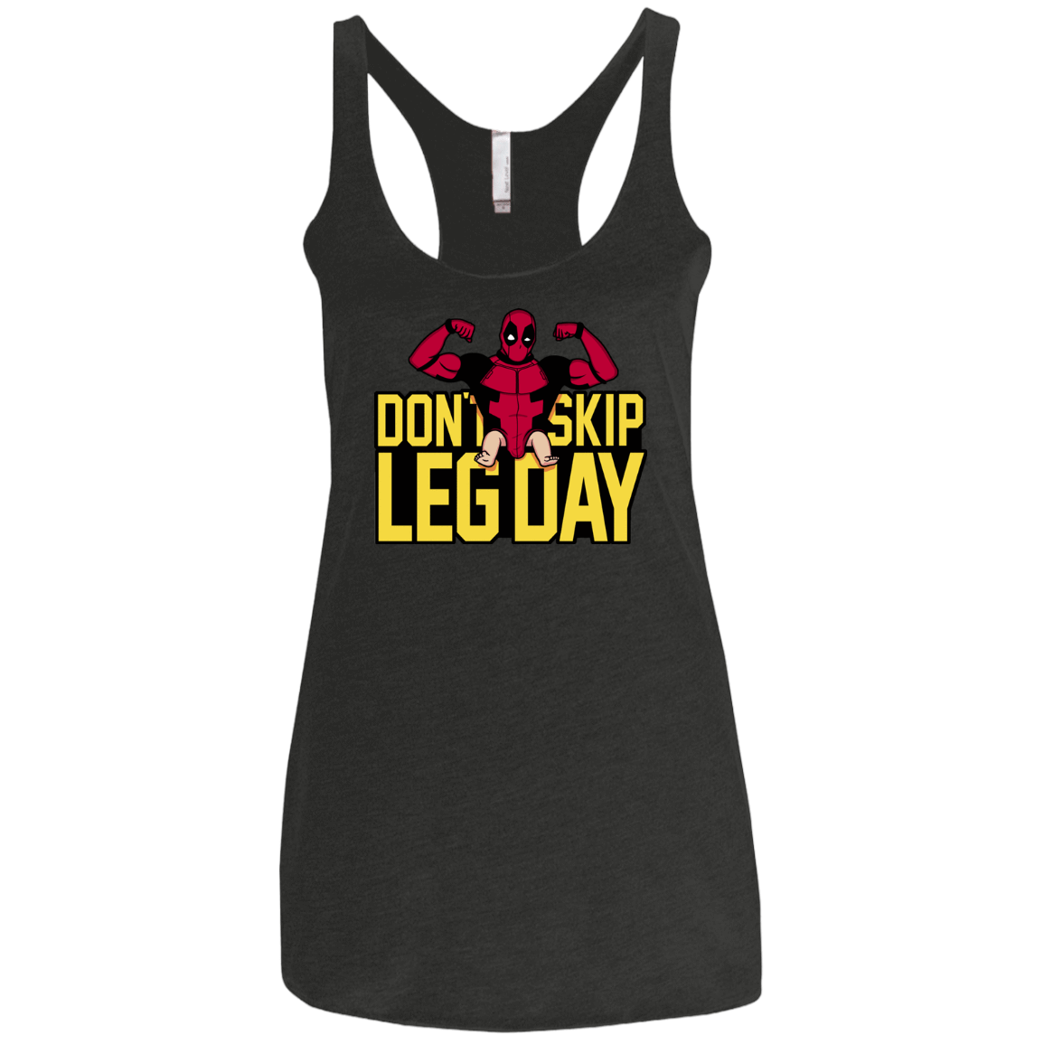 T-Shirts Vintage Black / X-Small Dont Skip Leg Day Women's Triblend Racerback Tank