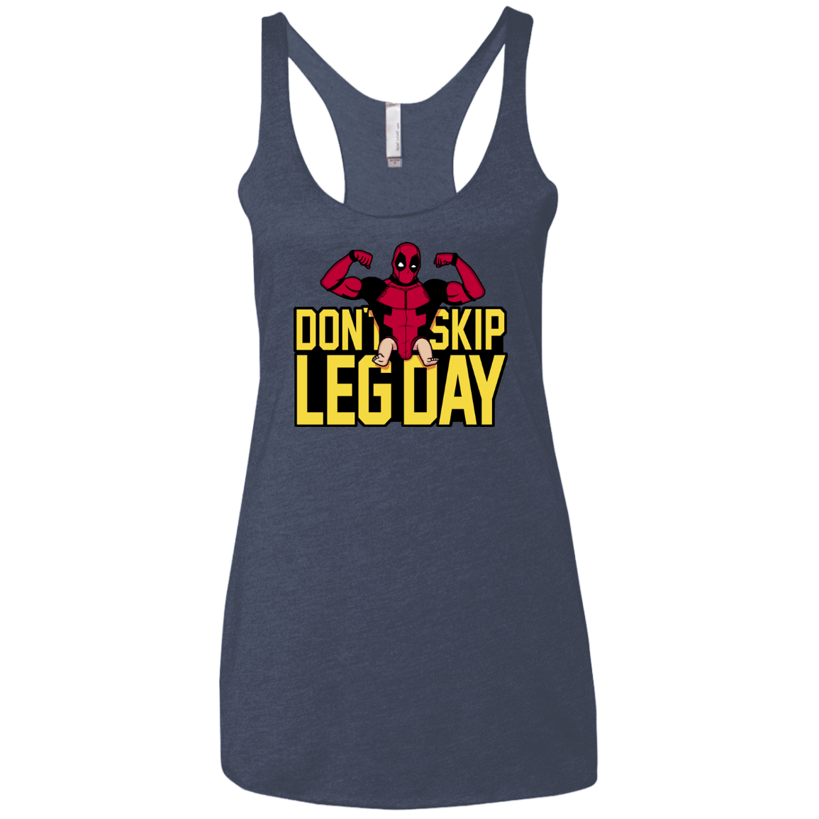 T-Shirts Vintage Navy / X-Small Dont Skip Leg Day Women's Triblend Racerback Tank