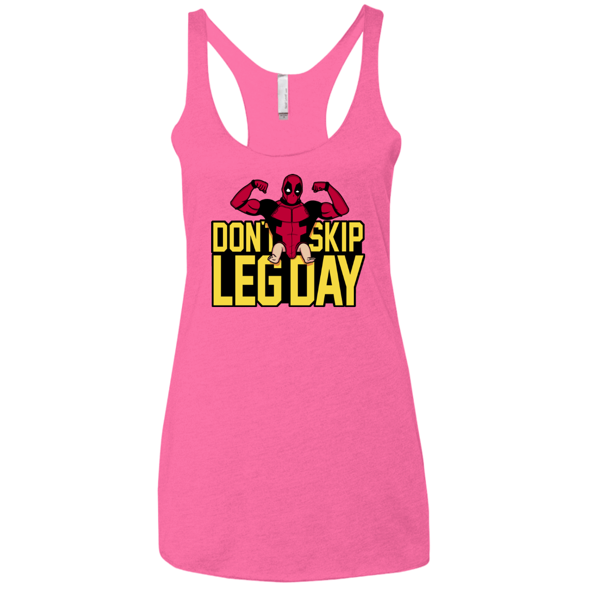 T-Shirts Vintage Pink / X-Small Dont Skip Leg Day Women's Triblend Racerback Tank